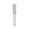 .46CT DIAMOND 18KT WHITE GOLD 3D ROUND FILIGREE SEMI ETERNITY ANNIVERSARY RING
