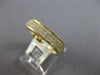 .35CT DIAMOND 14K YELLOW GOLD CLASSIC 3 ROW PAVE SQUARE WEDDING ANNIVERSARY RING