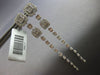 LONG 1.19CT DIAMOND 14KT WHITE GOLD ROUND & BAGUETTE CHANDELIER HANGING EARRINGS