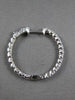1.19CT DIAMOND 18KT WHITE GOLD 3D CLASSIC ROUND INSIDE OUT HOOP HANGING EARRINGS