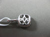 ESTATE .69CT DIAMOND 18KT WHITE GOLD 3D SQUARE CLUSTER HALO FLOATING PENDANT