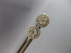 ESTATE .50CT DIAMOND 14KT WHITE GOLD 3D CLASSIC CLUSTER HALO STUD EARRINGS