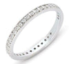.40CT DIAMOND 14K WHITE GOLD ROUND CHANNEL PRONG FILIGREE MILGRAIN ETERNITY RING
