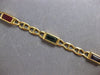 ESTATE 2CT AAA MULTI GEM 14KT YELLOW GOLD 3D EMERALD CUT FUN LOVE BRACELET