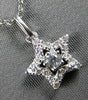 ESTATE .16CT DIAMOND 14KT WHITE GOLD 3D CLASSIC STAR FUN FLOATING PENDANT