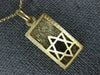 ESTATE 14KT YELLOW GOLD 3D CLASSIC RECTANGULAR STAR OF DAVID PENDANT #742