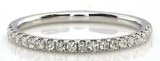 .23CT DIAMOND 18KT WHITE GOLD 3D ROUND SEMI ETERNITY COMFORT FIT ANNIVESARY RING