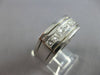 LARGE .70CT DIAMOND 14KT WHITE GOLD PRINCESS CHANNEL INVISIBLE MENS RING #27684