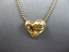 ESTATE .12CT DIAMOND 14KT YELLOW GOLD CLASSIC ETOILE HEART LOVE FLOATING PENDANT