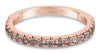 ESTATE .50CT PINK DIAMOND 18KT ROSE GOLD 3D ROUND SEMI ETERNITY ANNIVERSARY RING