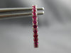 ESTATE .34CT AAA RUBY 14KT WHITE GOLD CLASSIC OVAL HUGGIE HOOP HANGING EARRINGS