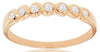 ESTATE .14CT DIAMOND 14KT ROSE GOLD 3D CLASSIC BEZEL 7 STONE INFINITY LOVE RING
