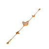 5.51CT DIAMOND & AAA MOTHER OF PEARL 18K ROSE GOLD 3D BUTTERFLY LOVE BRACELET