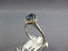 1.03CT DIAMOND & AAA SAPPHIRE 14KT WHITE GOLD 3D OVAL & ROUND FLOWER LOVE RING