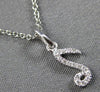ESTATE .06CT DIAMOND 14KT WHITE GOLD CLASSIC MUSICAL NOTE FUN FLOATING PENDANT