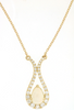 .73CT DIAMOND & AAA OPAL 14KT YELLOW GOLD 3D PEAR SHAPE LUCKY HORSESHOE NECKLACE