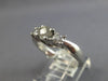 ESTATE .82CT DIAMOND 14KT WHITE GOLD 3D CLASSIC 3 STONE LUCIDA ENGAGEMENT RING