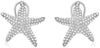 ESTATE LARGE 1.09CT DIAMOND 14KT WHITE GOLD 3D STARFISH CLIP ON EARRINGS