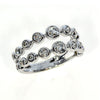 .47CT DIAMOND 18KT WHITE GOLD 3D GRADUATING DOUBLE BAND BEZEL ANNIVERSARY RING