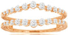 .50CT DIAMOND 14KT ROSE GOLD 3D GRADUATING SHARED PRONG INSERT ANNIVERSARY RING