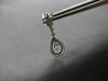 ESTATE .46CT DIAMOND 14KT WHITE GOLD 3D CLASSIC TEAR DROP FUN HANGING EARRINGS