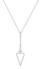 ESTATE .27CT DIAMOND 14KT WHITE GOLD OPEN TRIANGULAR ANCHOR FUN FLOATING PENDANT