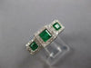 2.0CT DIAMOND & AAA EMERALD 14KT WHITE GOLD 3D PRINCESS 3 STONE ANNIVERSARY RING