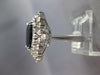 EXTRA LARGE 4.86CT DIAMOND & AAA SAPPHIRE 14KT WHITE GOLD ENGAGEMENT RING #27491