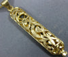 ESTATE LARGE 14KT YELLOW GOLD 3D FILIGREE MEZUZAH RELIGIOUS PENDANT #ELV44