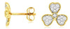 ESTATE .18CT DIAMOND 14KT 2 TONE GOLD MULTI HEART FLOWER CLOVER STUD EARRINGS