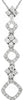 .33CT DIAMOND 14KT WHITE GOLD ROUND MULTI SQUARE JOURNEY FLORAL FLOATING PENDANT