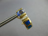 1.25CT DIAMOND & AAA TANZANITE & OPAL 14KT YELLOW GOLD UMBRELLA HANGING EARRINGS