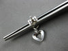 ESTATE .10CT DIAMOND 14KT WHITE GOLD CLASSIC DOUBLE HEART LOVE HANGING EARRINGS