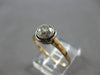 ANTIQUE .85CT OLD MINE DIAMOND 14KT 2 TONE GOLD SOLITAIRE ENGAGEMENT RING #27990