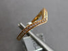 ESTATE .13CT DIAMOND 18KT ROSE GOLD 3D CLASSIC V SHAPE WEDDING ANNIVERSARY RING