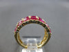 LARGE 3.82CT DIAMOND & AAA RUBY 14KT YELLOW GOLD 3D OVAL & ROUND MULTI ROW RING