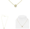 ESTATE .14CT DIAMOND 14KT YELLOW GOLD 3D OPEN FLOWER ADJUSTABLE LOVE NECKLACE