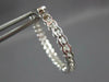 2.07CT DIAMOND 14KT WHITE GOLD 3D CLASSIC 3MM INSIDE OUT HOOP HANGING EARRINGS