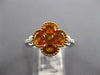 2.19CT DIAMOND & AAA YELLOW SAPPHIRE 18K 2 TONE GOLD 3D OVAL & ROUND FLOWER RING
