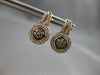 .43CT WHITE & MOCHA DIAMOND 14KT WHITE & ROSE GOLD 3D FLOWER LEVERBACK EARRINGS