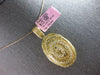 ESTATE LARGE .45CT DIAMOND 18KT YELLOW GOLD 3D OVAL HANDCRAFTED FLOATING PENDANT