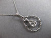 .59CT DIAMOND 18KT WHITE GOLD 3D ROUND CLUSTER FLORAL TEAR DROP FLOATING PENDANT