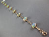 5.12CT DIAMOND & AAA OPAL 14KT ROSE GOLD OVAL & ROUND BAMBOO TENNIS BRACELET