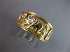 LARGE .02CT AAA RUBY 14K TRI COLOR GOLD FLORAL ELEPHANT OWL HORSESHOE RING 27488