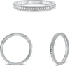 .11CT DIAMOND 14K WHITE GOLD CLASSIC ROUND CHANNEL PAVE WEDDING ANNIVERSARY RING