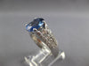 4.92CT DIAMOND & AAA CEYLON SAPPHIRE 14KT WHITE GOLD OVAL ENGAGEMENT RING #27221