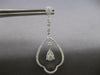 ESTATE LARGE 1.49CT DIAMOND 14KT WHITE GOLD CLUSTER CHANDELIER HANGING EARRINGS