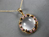 4.72CT DIAMOND & AAA PINK SAPPHIRE & PINK QUARTZ 14K ROSE GOLD 3D FLORAL PENDANT
