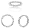 1.51CT DIAMOND 14K WHITE GOLD 3D ROUND LUCIDA ETERNITY WEDDING ANNIVERSARY RING