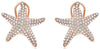 ESTATE LARGE 1.13CT DIAMOND 14KT ROSE GOLD 3D STARFISH CLIP ON EARRINGS
